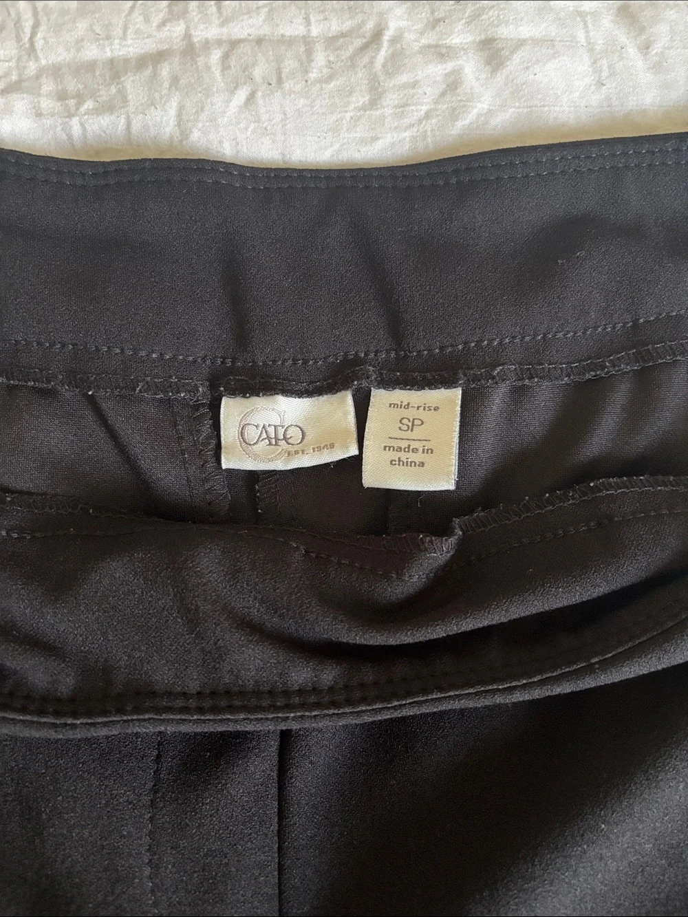 Cato Black Straight-Leg Dress Pants